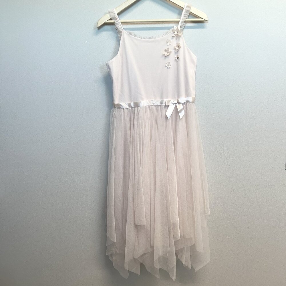 Elegant White Kids Formal Dress